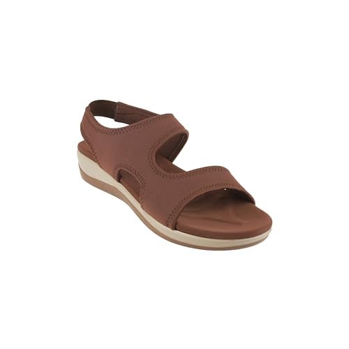 Mochi Women Brown Synthetic Flats Back Strap Fashion Sandals UK/4 EU/37 (33-632) - Image 2