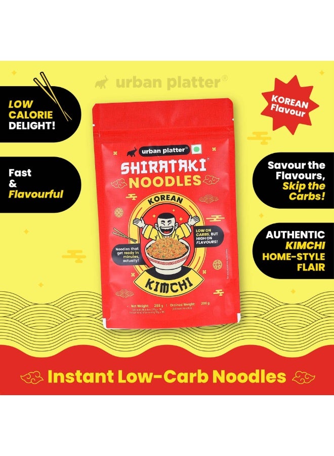 Urban Platter Korean Kimchi Shirataki Noodles, 288g (Konjac Noodle | Keto-friendly, Low-Carb, Fat-free | Kimchi Flavour | Ready in Minutes) (Pack of 2) - Image 4