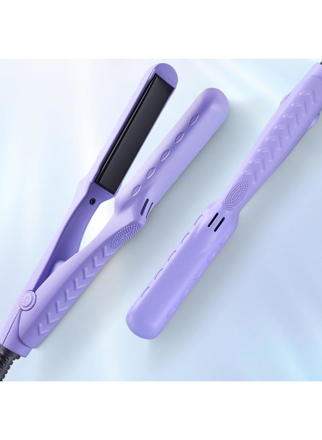 Lovani Dual Voltage Travel Straightener, Tourmaline Ceramic Small Straightener for Short Hair and Bangs, Portable with Insulated Bag (Purple) - Image 5
