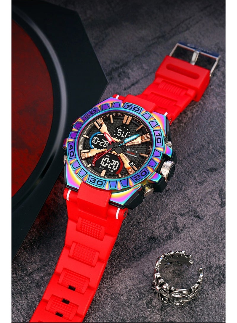 STRYVE Young Men's Stylish Sporty Style with Colorful Luminous Digital Waterproof Multifunctional Watch - Image 2