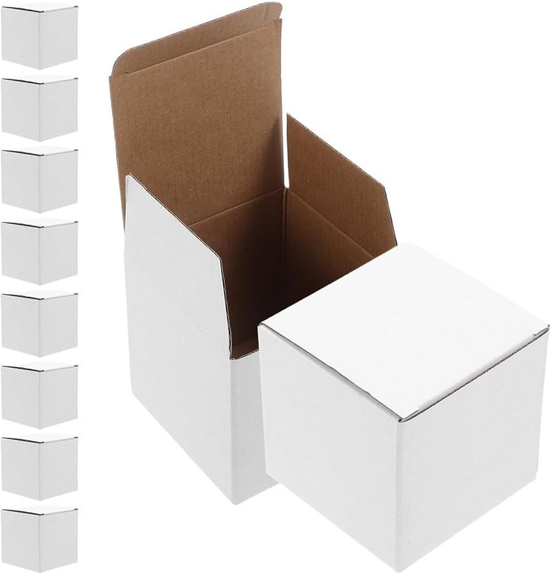 White Corrugated Cardboard Boxes 10Pcs Recyclable Mailer for Shipping Packing Storage - Image 1