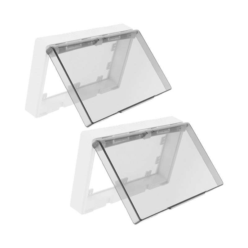 2 Pack White Ultra Thin Electrical Outlet Socket Covers Easy Install Adhesive Protection - Image 2
