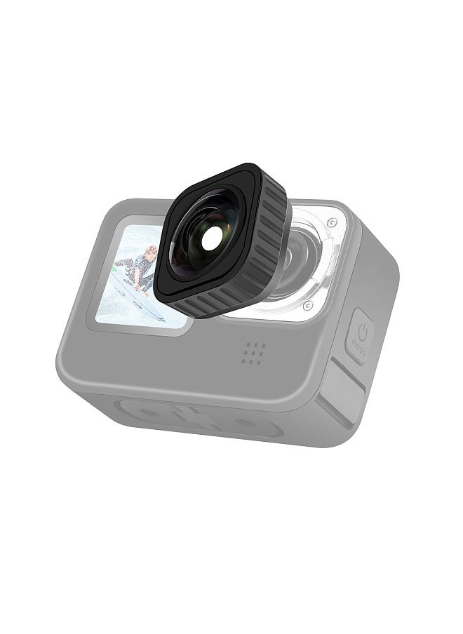 PULUZ - Camera Lens Anti-Shaking 155°Wide Angle Support 5-meter Waterproof Lens Mod Compatible with GoPro Max/ Hero 12 11 10 9 Black - Image 1