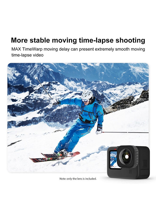 PULUZ - Camera Lens Anti-Shaking 155°Wide Angle Support 5-meter Waterproof Lens Mod Compatible with GoPro Max/ Hero 12 11 10 9 Black - Image 1