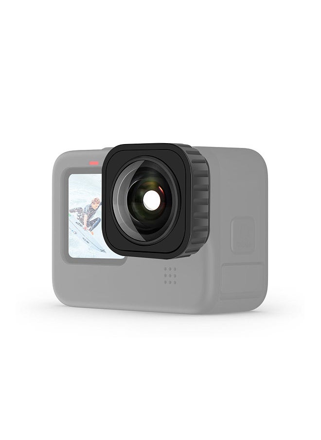 PULUZ - Camera Lens Anti-Shaking 155°Wide Angle Support 5-meter Waterproof Lens Mod Compatible with GoPro Max/ Hero 12 11 10 9 Black - Image 1