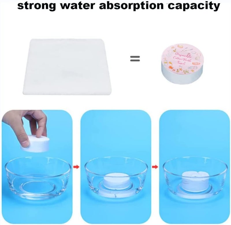 SIOPAWORLD Magic Tablet Towel Tissues Paper | Big Disposable Pure Cotton Compressed Portable Travel Facial Towel Water Wet Wipe Washcloth Napkin Moistened Tissues (Pack of 3) - Image 3