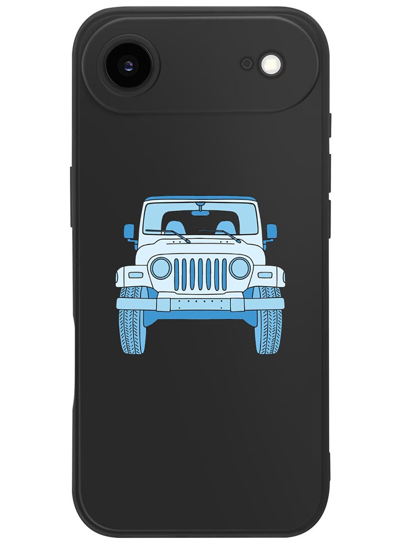 Theodor Protective Slim Fit Case Liquid Silicone Cover with Full Body Protection Anti-Scratch Shockproof Case For Apple iPhone 17 Air (Black) Jeep - Image 1