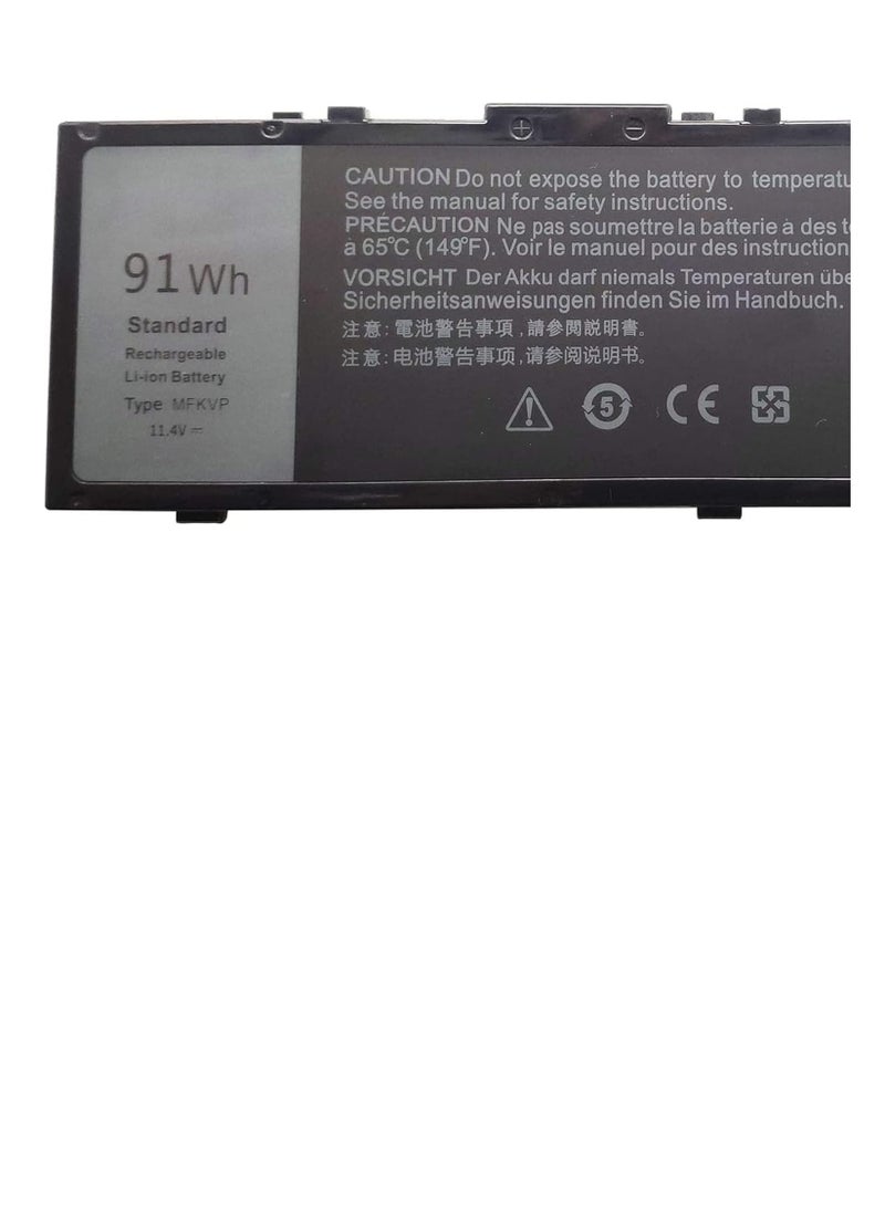 زيكسين بطارية كمبيوتر محمول MFKVP متوافقة مع سلسلة Dell Precision 15 7510 7520 M7510 17 7710 7720 M7710 T05W1 GR5D3 0FNY7 1G9VM M28DH 451-BBSF 451-BBSE 91Wh 11.4V  - Image 2
