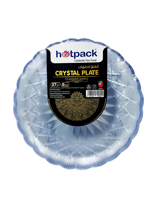سوفت آند كول هوتباك طبق كريستال شفاف 27 سم 5 قطع - Image 4
