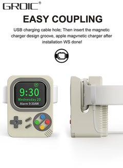 GROIC Charging Stand Compatible with Apple Watch Ultra SE2 Series 8 7 6 SE 5 4 3 2 1 (49mm, 45mm, 44mm, 42mm, 41mm, 40mm, 38mm), Silicone Desk Stand Holder for iWatch, Silicone Charging Holder Dock, Support  - Image 3