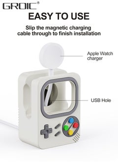 GROIC Charging Stand Compatible with Apple Watch Ultra SE2 Series 8 7 6 SE 5 4 3 2 1 (49mm, 45mm, 44mm, 42mm, 41mm, 40mm, 38mm), Silicone Desk Stand Holder for iWatch, Silicone Charging Holder Dock, Support  - Image 2