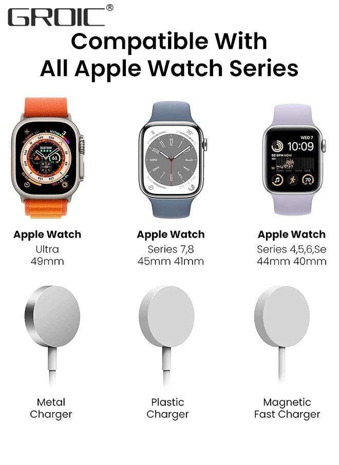 GROIC - Charging Stand Compatible with Apple Watch Ultra SE2 Series 8 7 6 SE 5 4 3 2 1 (49mm, 45mm, 44mm, 42mm, 41mm, 40mm, 38mm), Silicone Desk Stand Holder for iWatch, Silicone Charging Holder Dock, Support - Image 1