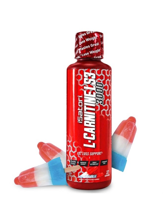 iSatori L-Carnitine LS3 3000، L-Carnitine سائل مع أسيتيل L-Carnitine، L-Carnitine L-Tartrate، خالٍ من المنشطات قبل التمرين، خالٍ من السعرات الحرارية والسكر والغلوتين وصديق للكيتو، بنكهة القنبلة (32 وجبة) - Image 1