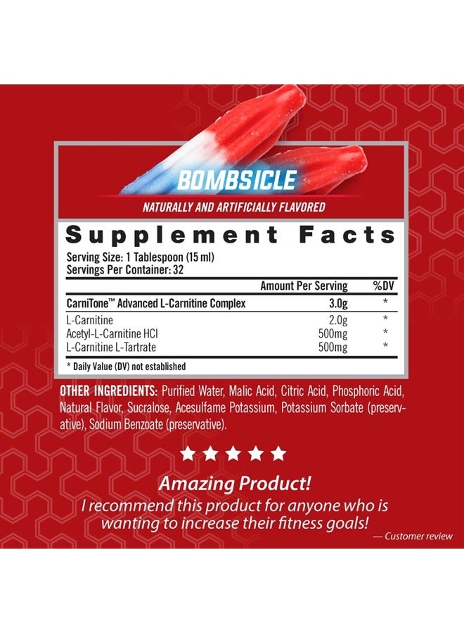 iSatori L-Carnitine LS3 3000، L-Carnitine سائل مع أسيتيل L-Carnitine، L-Carnitine L-Tartrate، خالٍ من المنشطات قبل التمرين، خالٍ من السعرات الحرارية والسكر والغلوتين وصديق للكيتو، بنكهة القنبلة (32 وجبة) - Image 2