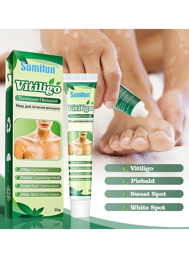 سوميفون مرهم علاج البهاق ، يقلل من البقع البيضاء على الجلد ، ينظم التصبغ ، يحسن تصبغ الجلد ، يقلل من البقع البيضاء على الجلد والبهاق كريم للعناية بالبشرة ، 20 جرام - Image 4