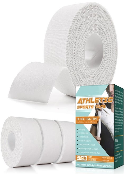 3 Rools Sports Tape Cotton Elastic Muscle Bandage