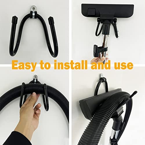 Pmsanzay 2 Pack Vacuum Cleaner Hose Holder Vacuum Head Holder Hanger Wall Mount Vacuum Cleaner Stand Storage Rack for Canister Vacuum Cleaner Shop Garage Vacuum Cleaner - W Style - Image 3