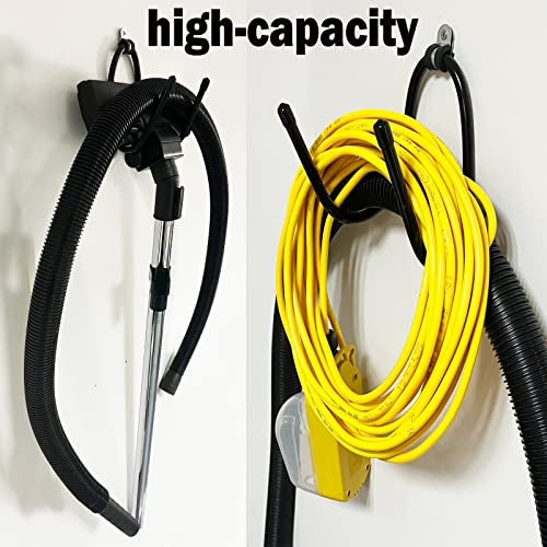 Pmsanzay 2 Pack Vacuum Cleaner Hose Holder Vacuum Head Holder Hanger Wall Mount Vacuum Cleaner Stand Storage Rack for Canister Vacuum Cleaner Shop Garage Vacuum Cleaner - W Style - Image 4
