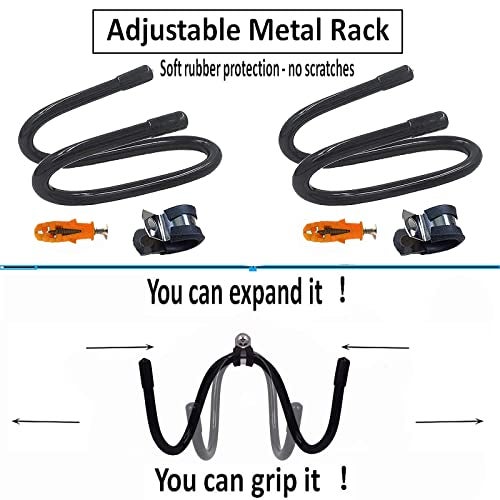 Pmsanzay 2 Pack Vacuum Cleaner Hose Holder Vacuum Head Holder Hanger Wall Mount Vacuum Cleaner Stand Storage Rack for Canister Vacuum Cleaner Shop Garage Vacuum Cleaner - W Style - Image 2