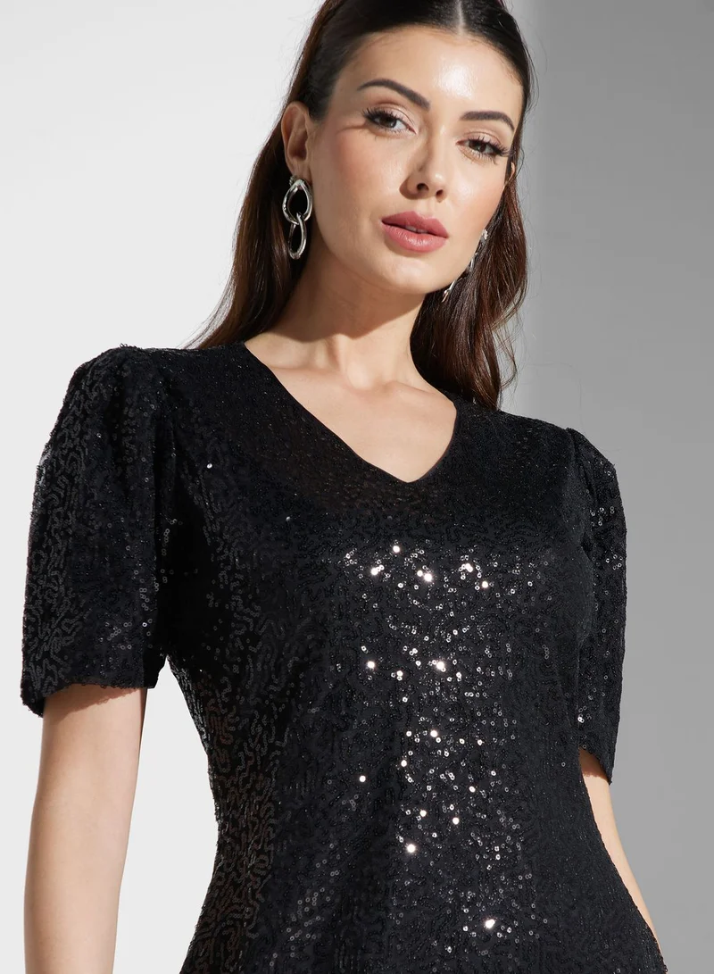 Ella Limited Edition Puffed Sleeve Mini Dress