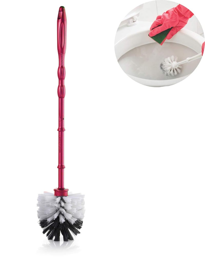 MADHULI MADHULI Specially Designed Round Toilet Brush Toilet Cleaner Toilet Brush with Long Handle Toilet Cleaning Brush Plastic Toilet Brush Pack of 2 Green Color May Vary on Stock Availability - Image 3