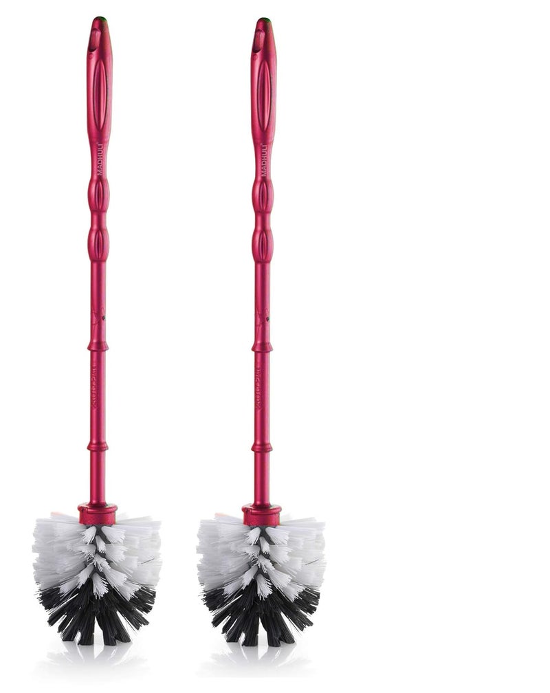MADHULI MADHULI Specially Designed Round Toilet Brush Toilet Cleaner Toilet Brush with Long Handle Toilet Cleaning Brush Plastic Toilet Brush Pack of 2 Green Color May Vary on Stock Availability - Image 1