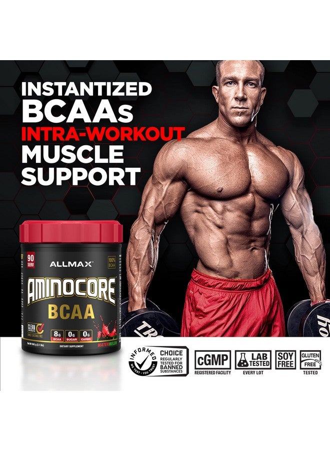 AllMax Nutrition Aminocore Bcaa Powder 8.18 Grams Of Amino Acids Intra And Post Workout Recovery Drink Gluten Free Blue Raspberry 945 G - Image 3