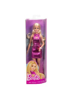 Barbie Barbie Fashionistas Metallic Pink Heart Dress Blonde Hair Doll (30 cm)  - Image 1