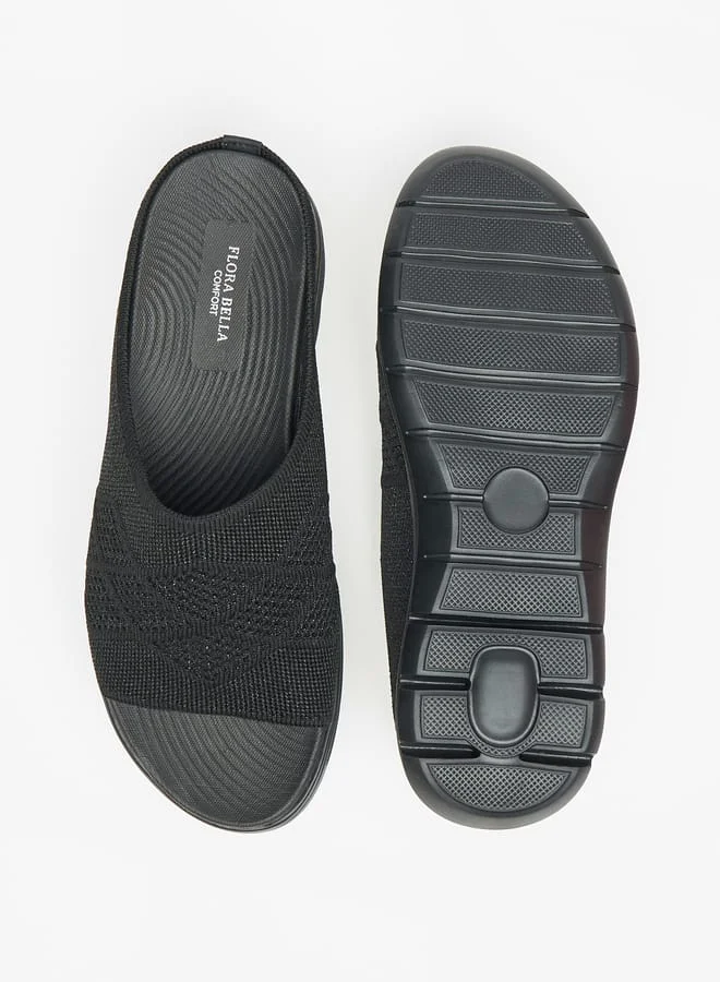 Flora Bella By Shoexpress Women's Textured Slide Sandals