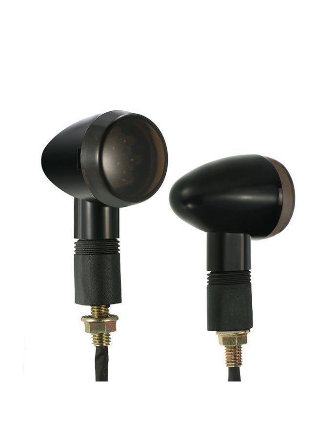 NIBEMINENT One Pair of Motorcycle LED Turn Signal Light for Cafe Racer Custom Universal  - Image 3