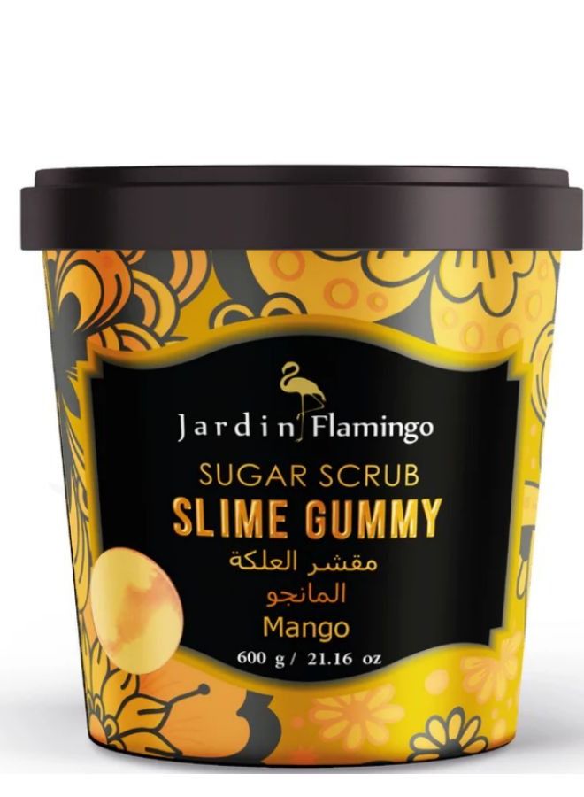 Jardin Flamingo Slime Gummy Sugar Scrub Mango For Face And Body 600 g