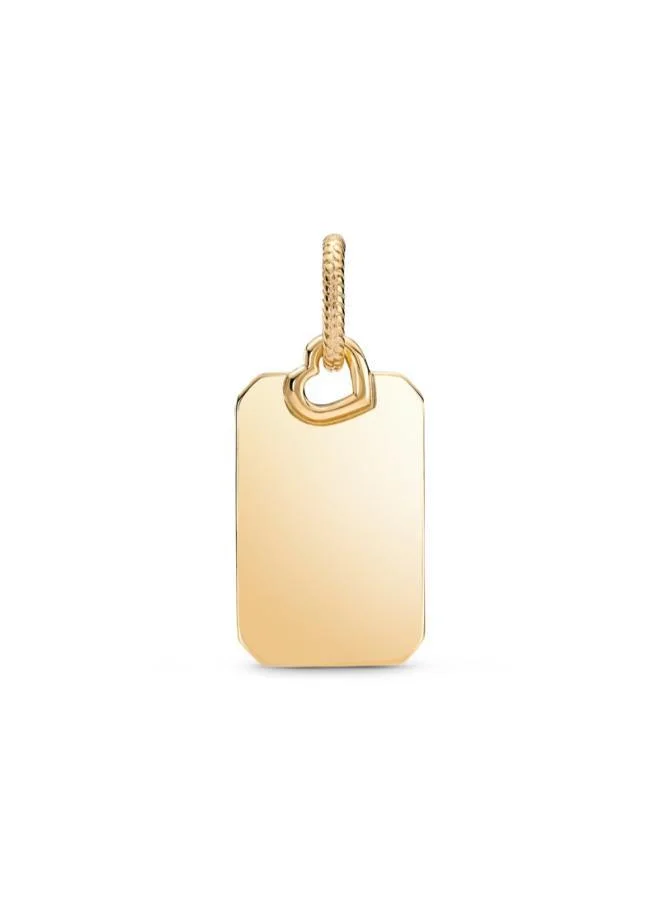 باندورا Engravable Rectangle Tag Pendant