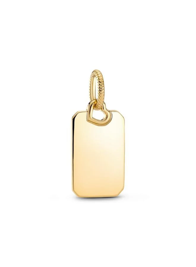 باندورا Engravable Rectangle Tag Pendant