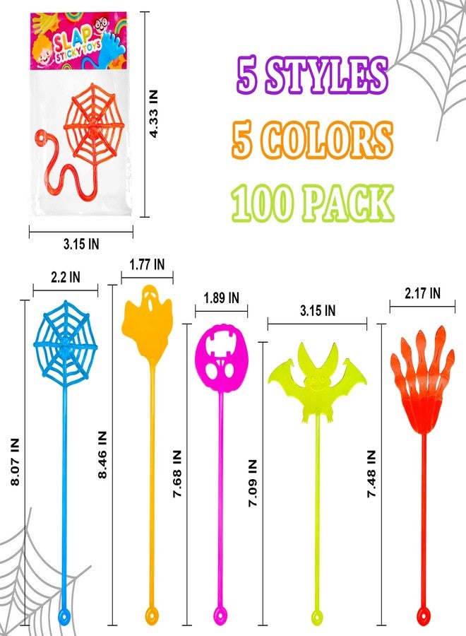 Wondrus 100 PCS Bulk Halloween Sticky Hands Party Favors Toys Gifts for Toddlers, Boo Basket Goodie Bag Stuffers for Kids, School Class Birthday Carnival Decorations,Trick or Treat Items Trinkets for Students - Image 2