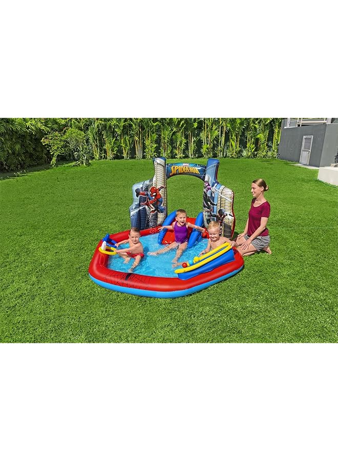 بست واي سجادة لعب مائية خارجية للأطفال من سبايدر مان مع رشاش مياه للأطفال بعمر سنتين فما فوق - Image 3