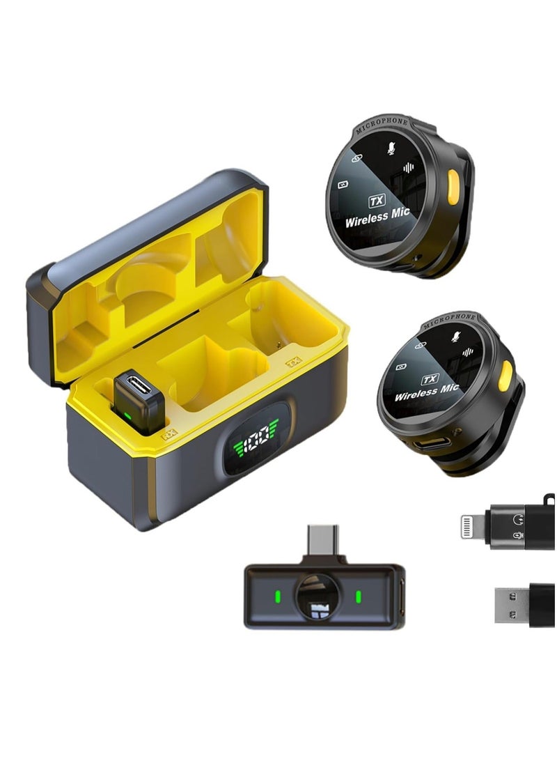 Captaintech Wireless Lavalier Microphone, Microphone for iPhone/Android/Camera/PC/Laptop, USB C Wireless Lapel Mic with Adapter Included Noise Reduction, 48H Battery for Vlog, Video Recording, Live Streaming - Image 1