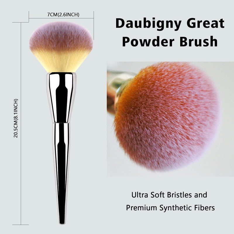 Daubigny Foundation Brush,Daubigny Large Powder Brush Flat Arched Premium Durable Kabuki Makeup Brush Perfect For Blending Liquid,Cream and Flawless Powder,Buffing, Blending,Concealer â€¦ - Image 3