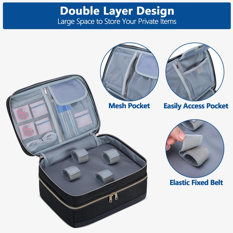 Damero Discreet Bag for Toys, Discreet Lockable Toy Storage Bag, Private Toy Storage Bag Box for Women and Men, Patent Pending - Image 3