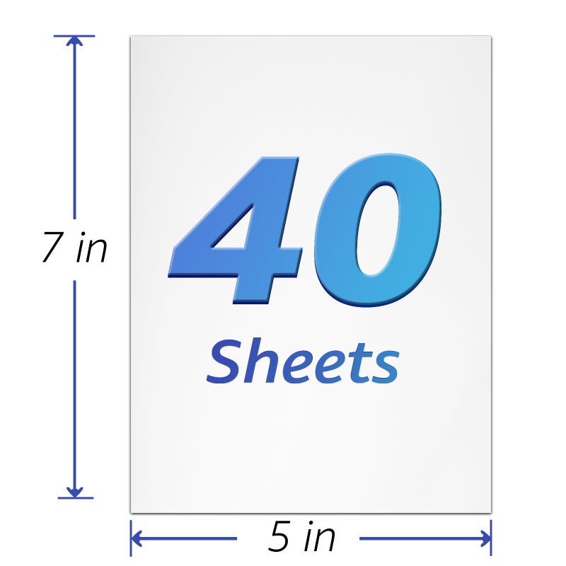 CREGEAR 40 Sheets White Cardstock Paper, Cardstock Printer Paper 5 x 7, 80lb/230gsm Card Stock, Heavy Thick Printing Papers, Copy Papers for School Office Supplies,DIY Cards,Art, Tags,Invitations,Postcards - Image 2
