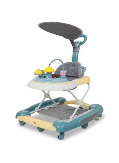 2 in 1 Baby Walker Multifunction Adjustable 5 Gear with Music toy Learning Seat Swivel Wheels Safe and Comfortable for 6 to 18 Months