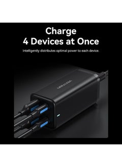 فينشن فينشن شاحن USB C 100 واط بـ4 منافذ (C+C+A+A) PPS PD شاحن سريع كيو سي 4.0 3.0 شاحن حائط لماك بوك ايباد برو اير، ديل XPS، ايفون برو ماكس، جالكسي S22 S20 نوت 20، بيكسل (FBSBG-UK)  - Image 2