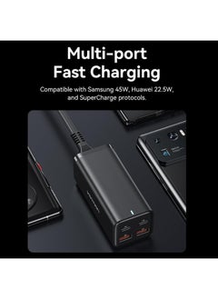 فينشن فينشن شاحن USB C 100 واط بـ4 منافذ (C+C+A+A) PPS PD شاحن سريع كيو سي 4.0 3.0 شاحن حائط لماك بوك ايباد برو اير، ديل XPS، ايفون برو ماكس، جالكسي S22 S20 نوت 20، بيكسل (FBSBG-UK)  - Image 4