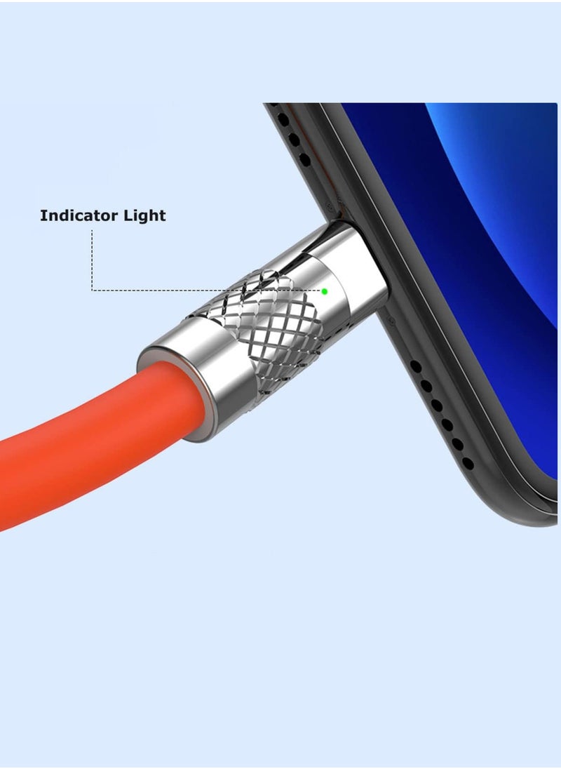 Hoco 120W 6A Fast Charging 3-in-1 Cable | Multi USB Charger Cord | Type-C, Micro USB & Lightning | Universal Compatibility for Phones & Tablets | 1.2m Durable Design  - Image 4