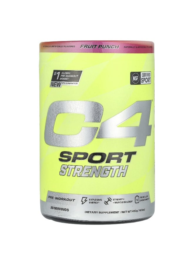 C4  Cellucor C4 / Cellucor, C4 Sport Strength, Pre-Workout, Fruit Punch, 14.5 oz (410 g)  - Image 1