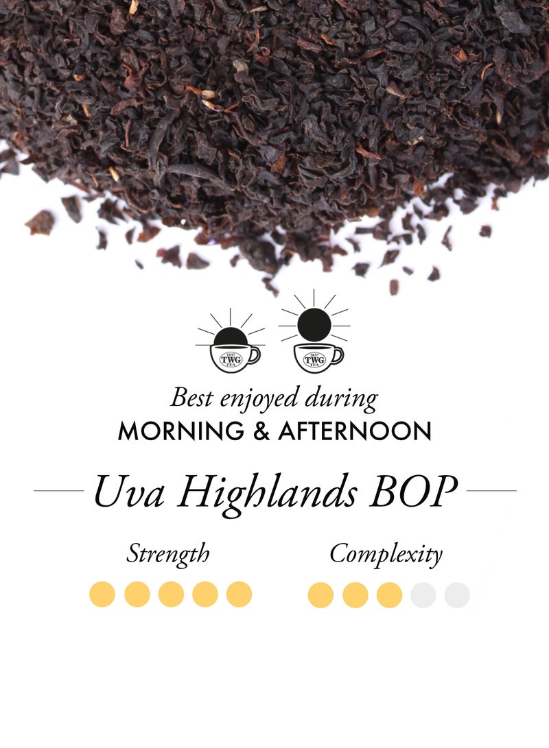 TWG Tea UVA Highlands BOP | Black Tea | Golden Infusion | 15 Hand Sewn Cotton Teabags | Gift Set - Image 2