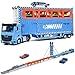 GLW 78 Inch Foldable Extended Carrier Truck Race Track Playset with Portable Storage Box 8 DieCast Cars MultiFunctional Transport Truck Toys for Toddlers Ages 38 - Image 2