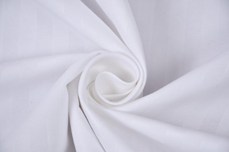 Blue Strip 220 TC Glace Cotton Satin Stripes Plain Stripe Bedsheet for Single Bed with 1 Pillow Cover for Home/Hotels/Guest House,Size-60x90 Inches(Flat) - Image 3