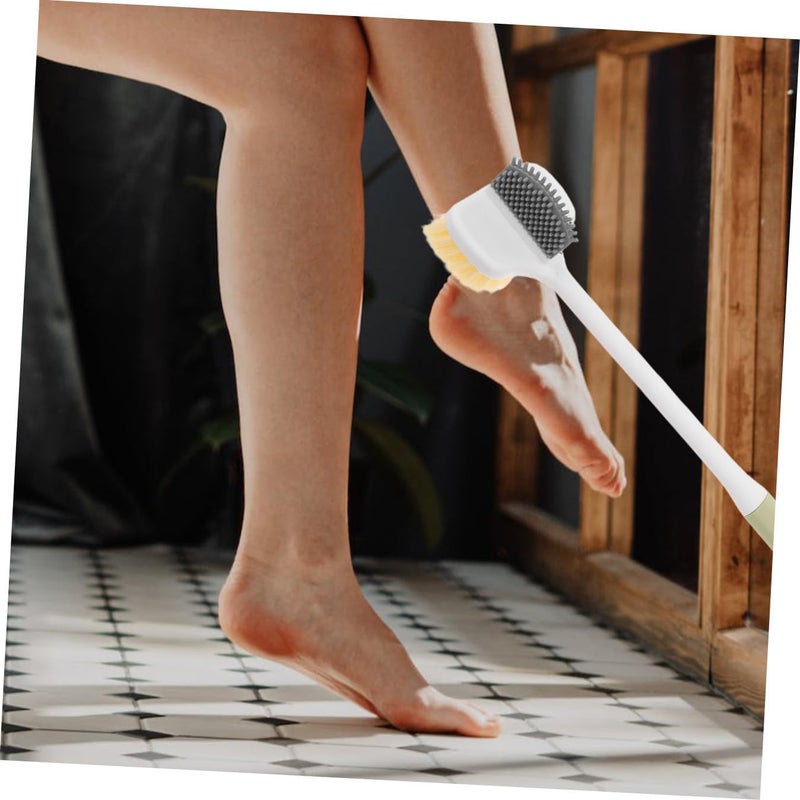 Long Handle Foot Scrubber Bath Brush with Double-Sided Soft Bristles and Exfoliating Toe Cleaning Brush for Shower Use, Skin Care, and Elderly Men and Women - Image 5