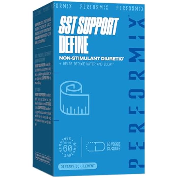 PERFORMIX SST Support Define Non-Simulant Diuretic - 60 Veggie Capsules - Reduce Water and Bloating - Support Urinary Tract Health & Full Body Cleanse with Dandelion Extract & Apple Cider Vinegar - Image 1