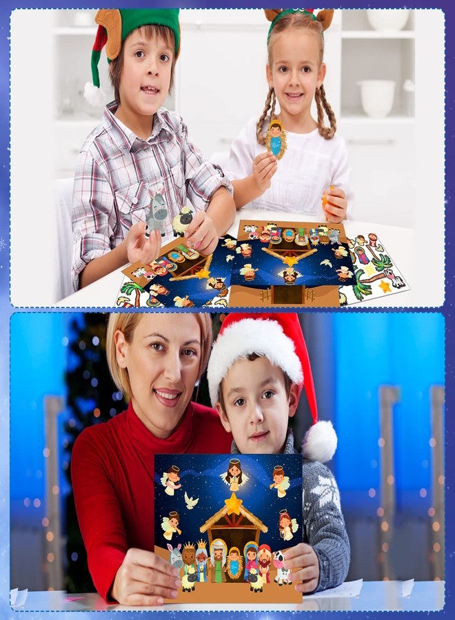 FaCraft Christmas Nativity Craft Stickers - 24 Sheets Self-Adhesive Make a Nativity Scene Sticker Funny Christmas Crafts Religious Party Favor Nativity Scene Party Game for Kids - Image 5